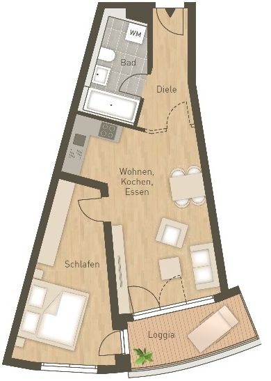 Grundriss der Wohnung